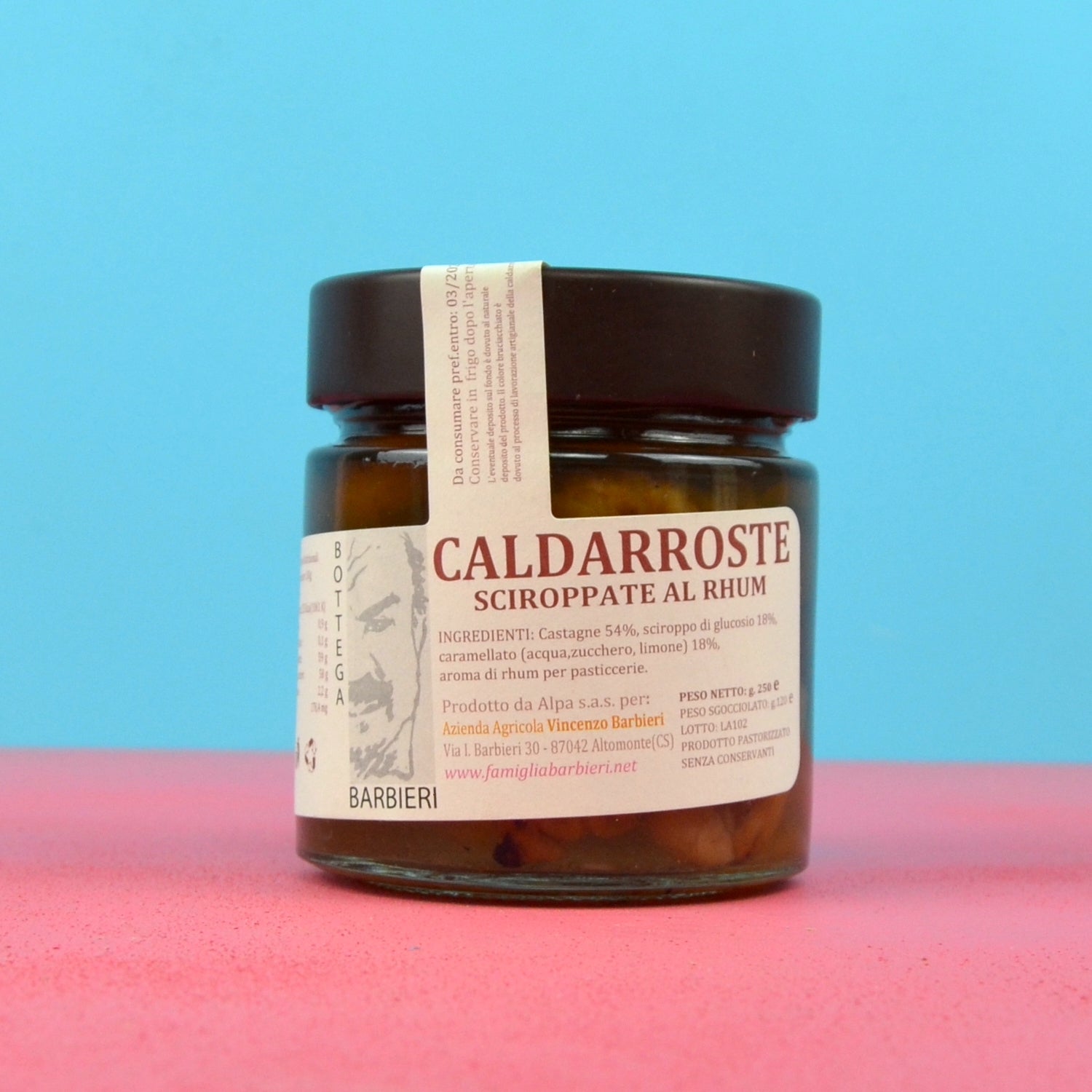 Caldarroste sciroppate al rhum Bottega Barbieri - 200 g