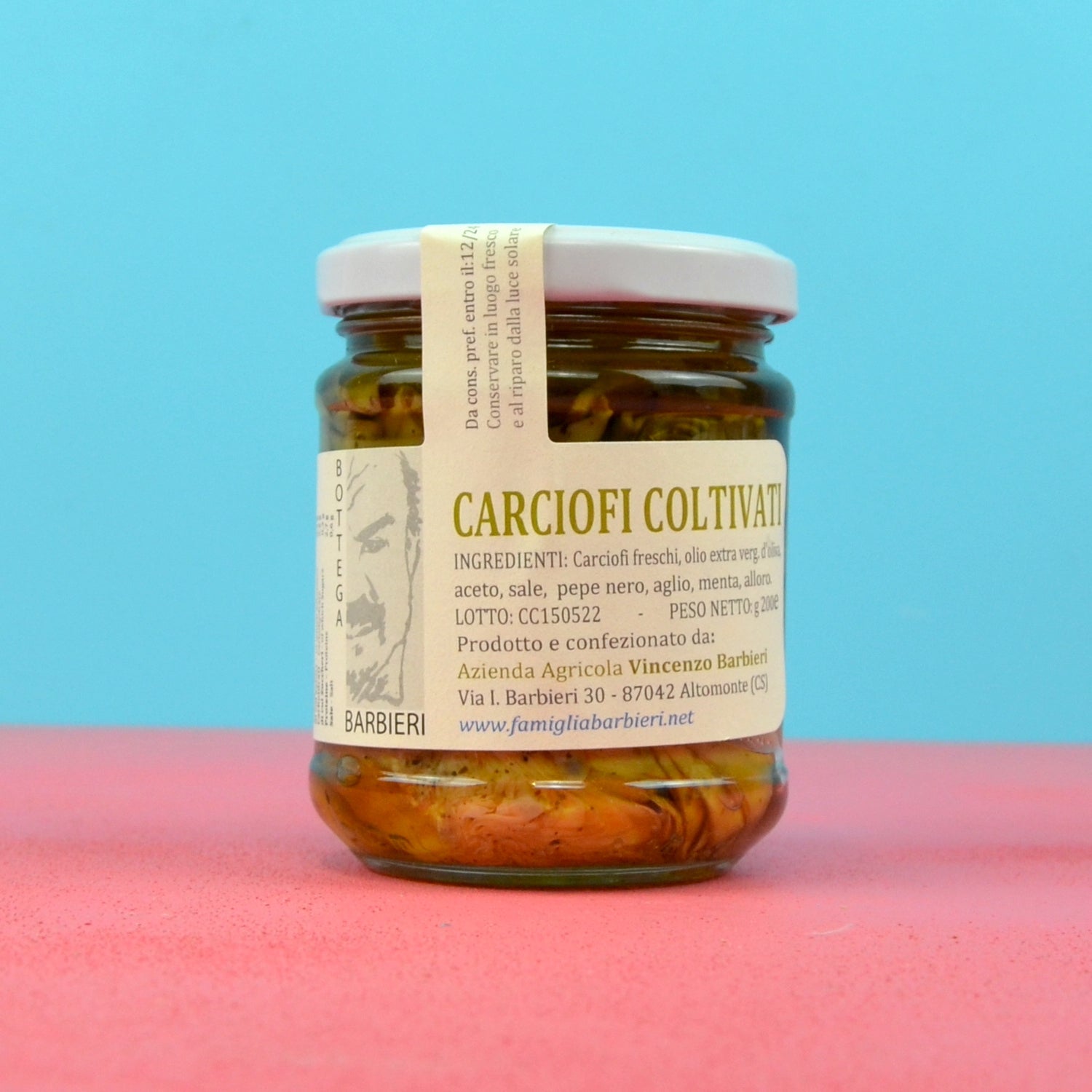 Carciofi coltivati in olio EVO Bottega Barbieri - 200 g